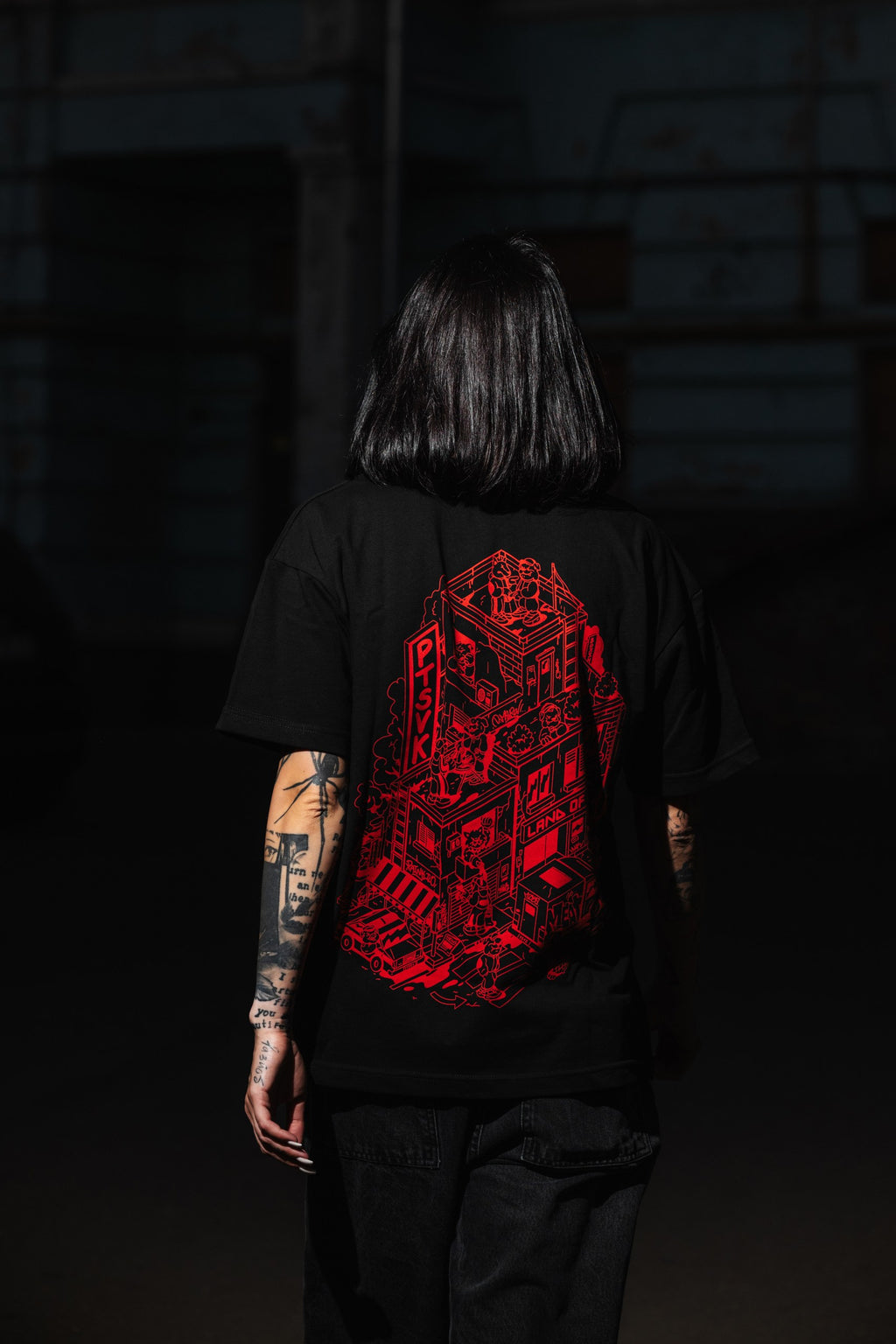 T-SHIRT DOGS LAND BLACK