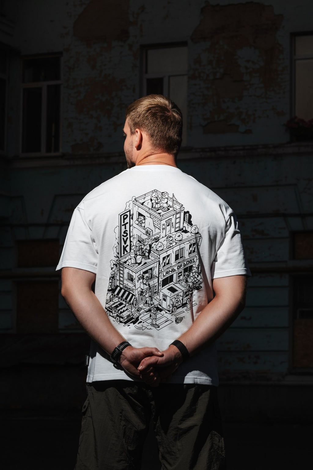 T-SHIRT DOGS LAND WHITE