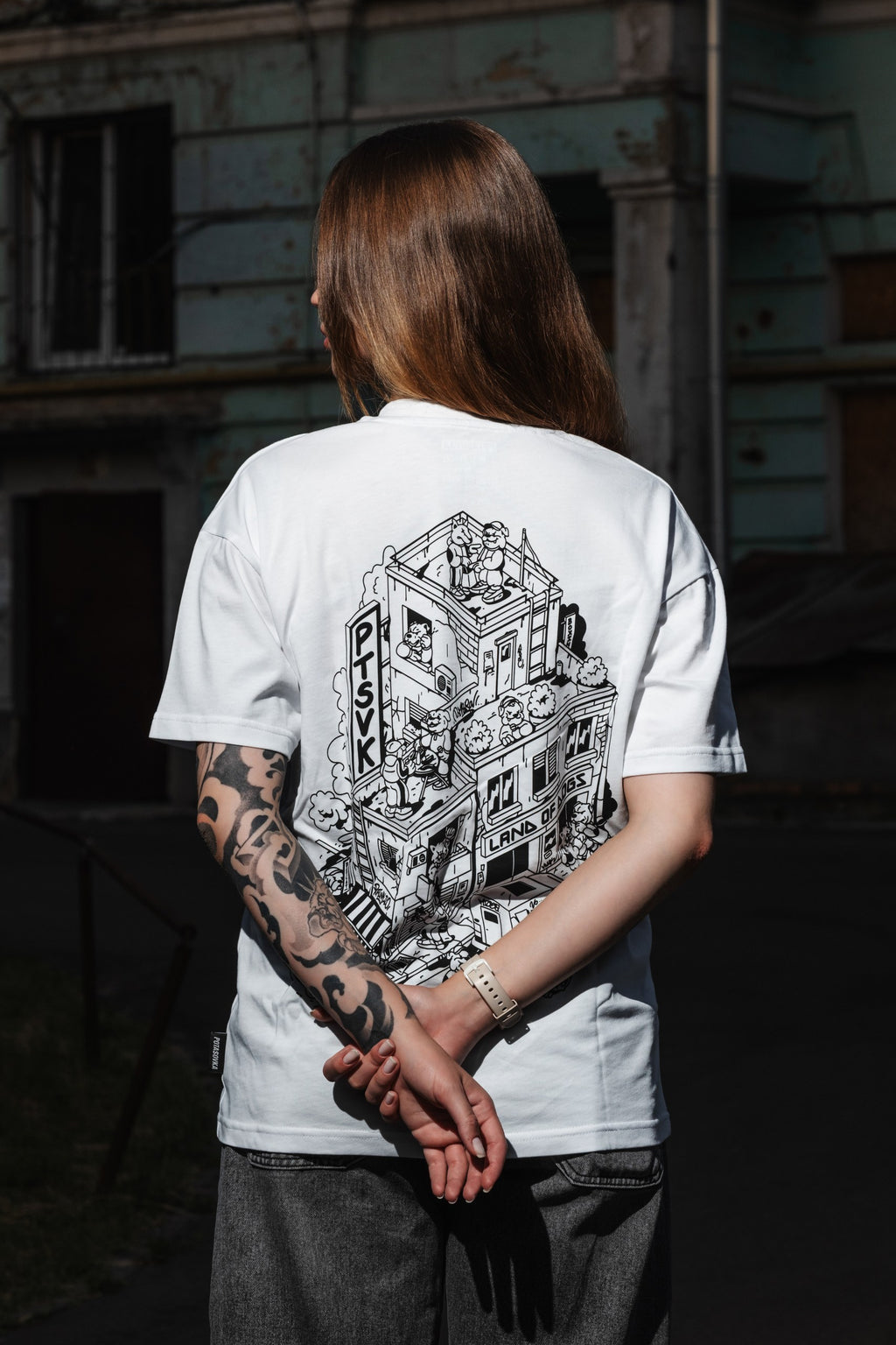 T-SHIRT DOGS LAND WHITE