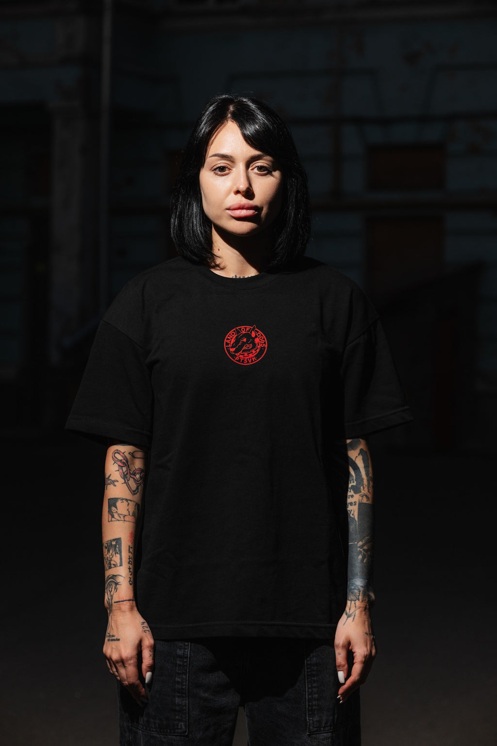 T-SHIRT DOGS LAND BLACK