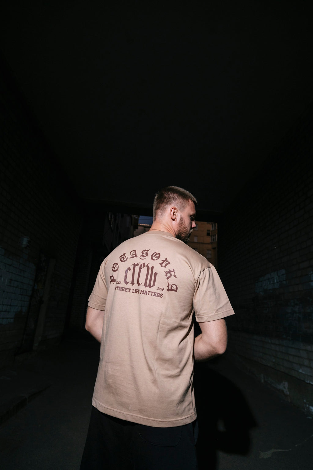 T-SHIRT CREW CAPPUCCINO