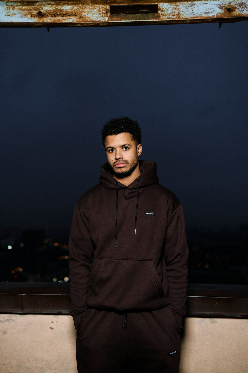 BROWN FLEECE TRACKSUIT LOGO 2.0