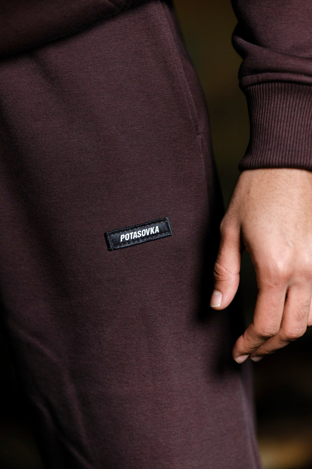 BROWN FLEECE TRACKSUIT LOGO 2.0