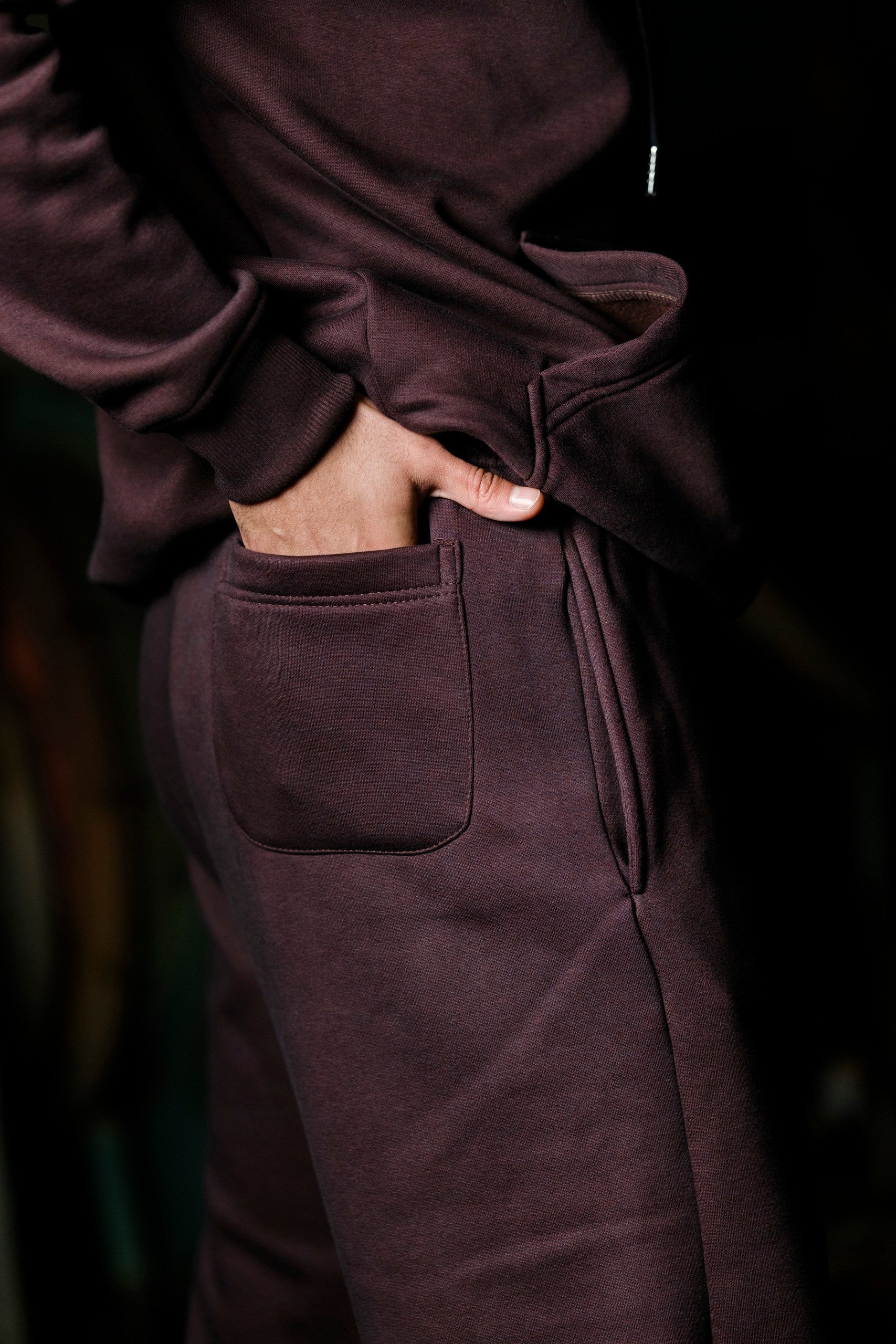 BROWN FLEECE TRACKSUIT LOGO 2.0