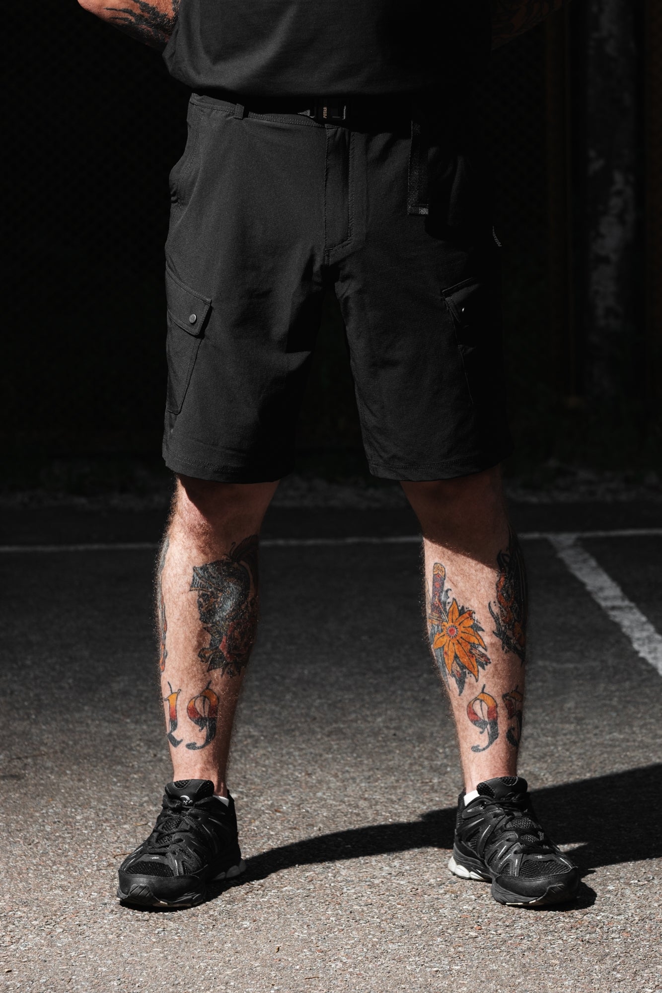 NYLON SHORTS 01 GLD BLACK