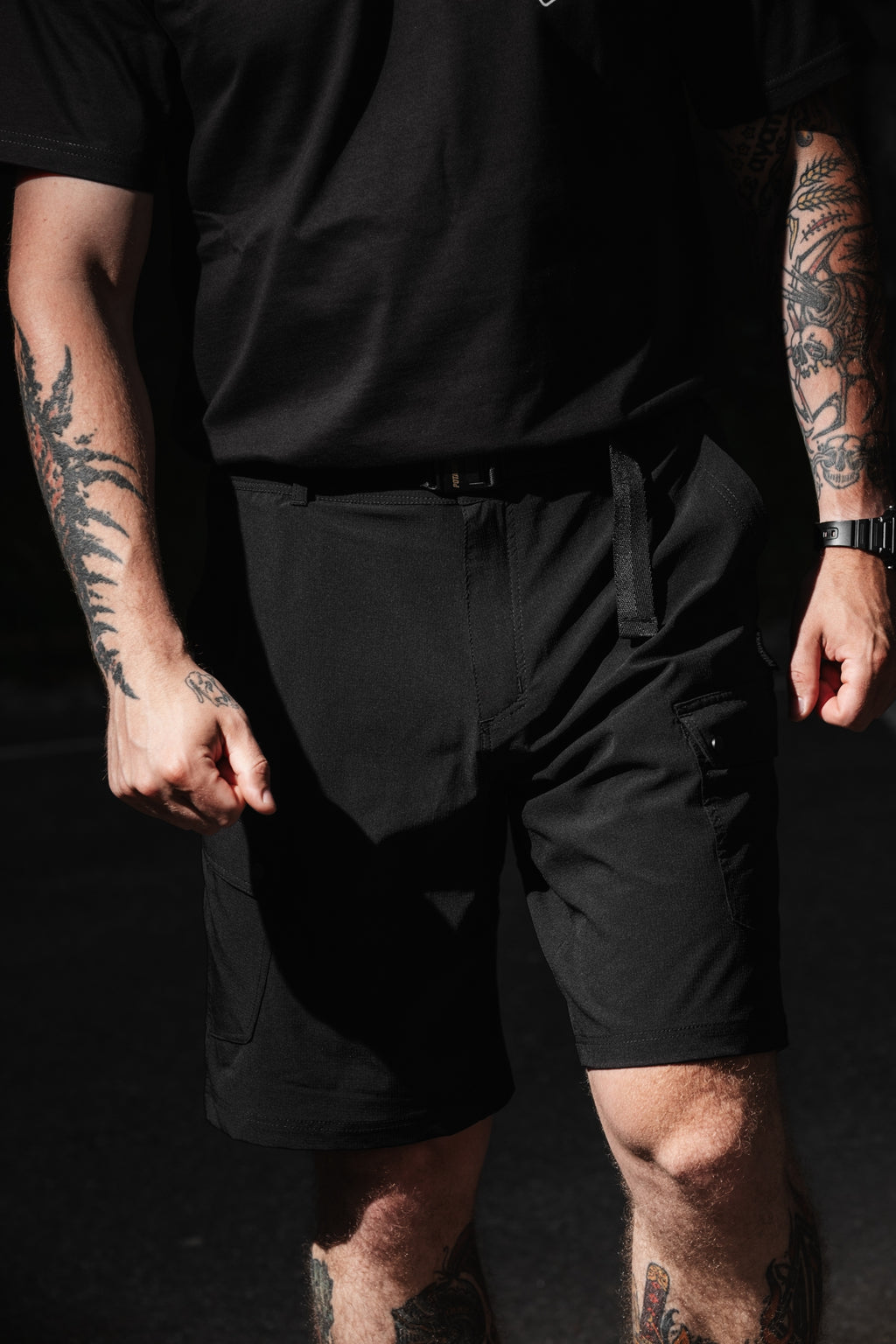 NYLON SHORTS 01 GLD BLACK