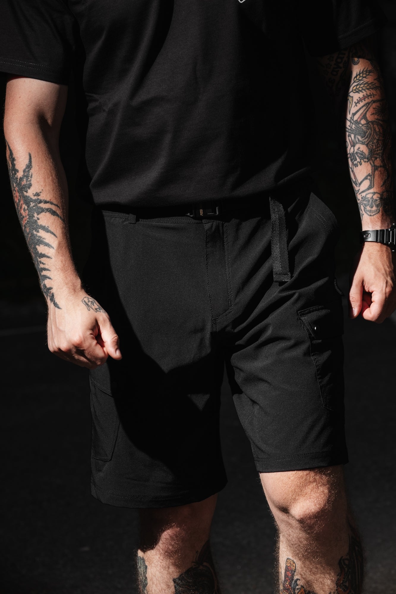 NYLON SHORTS 01 GLD BLACK