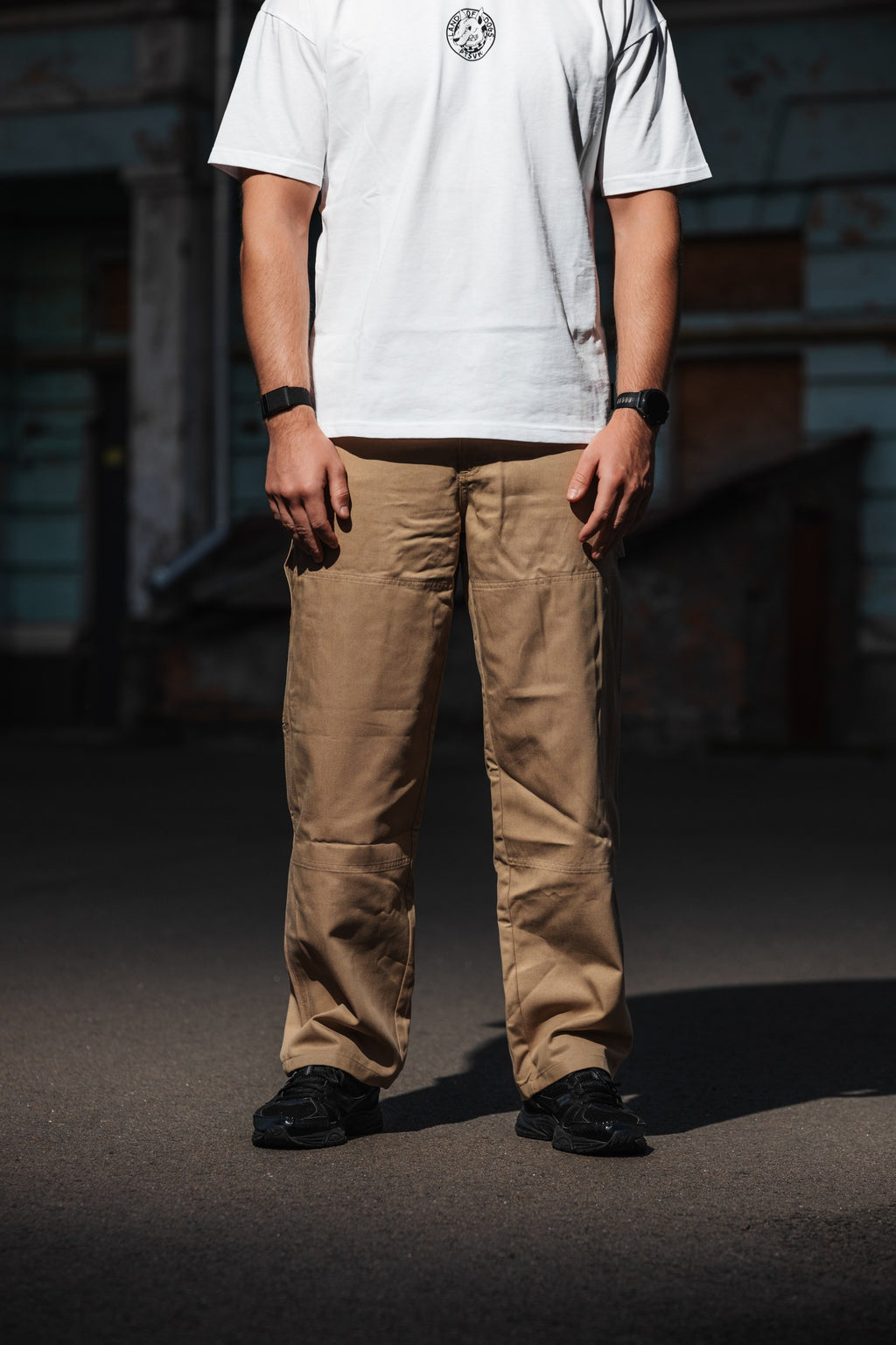 COTTON WORK PANTS BEIGE