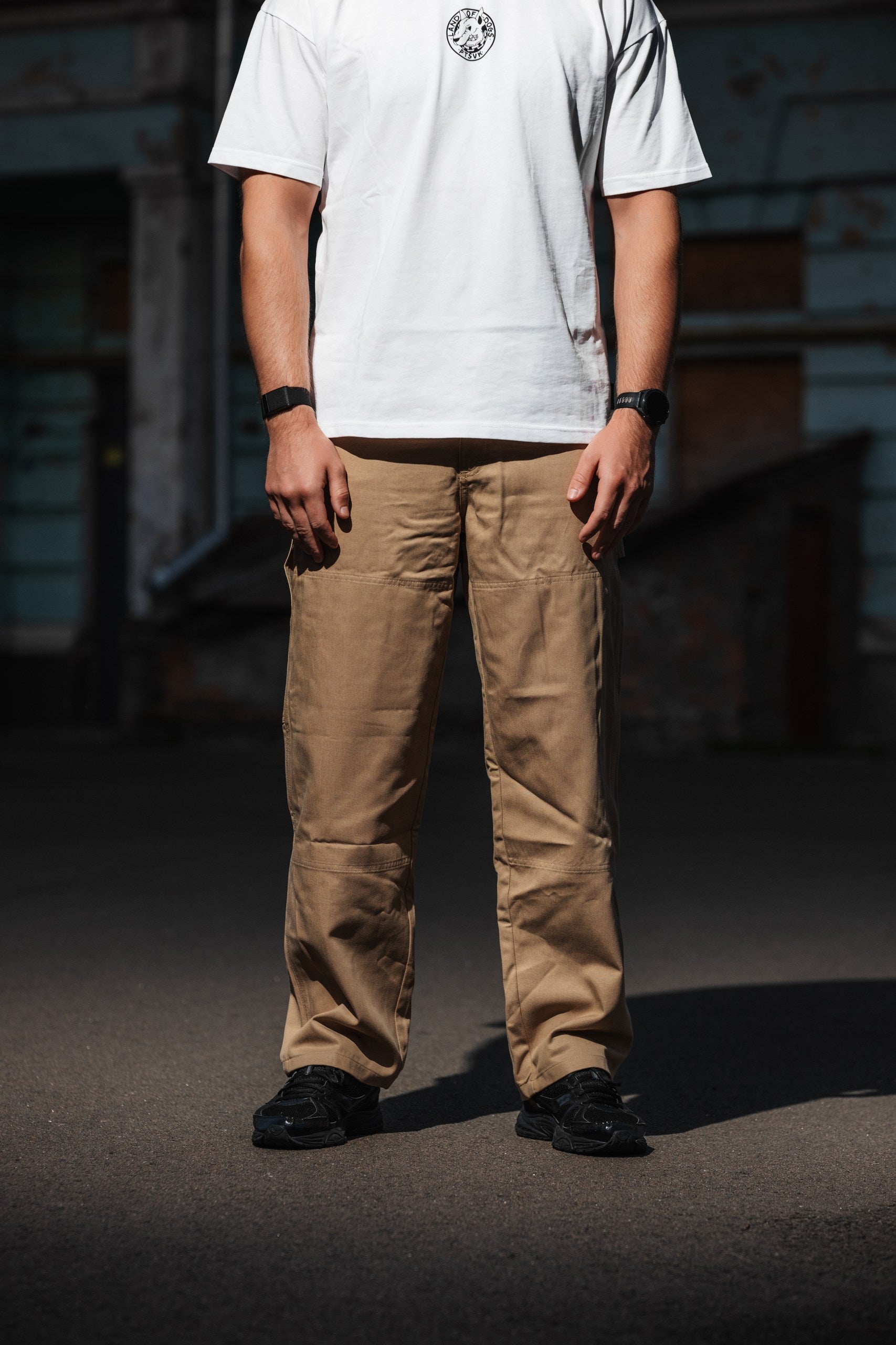 COTTON WORK PANTS BEIGE