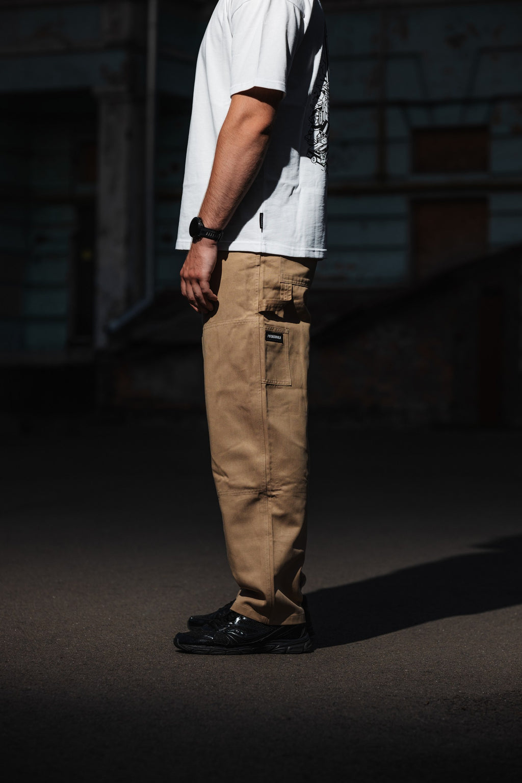 COTTON WORK PANTS BEIGE