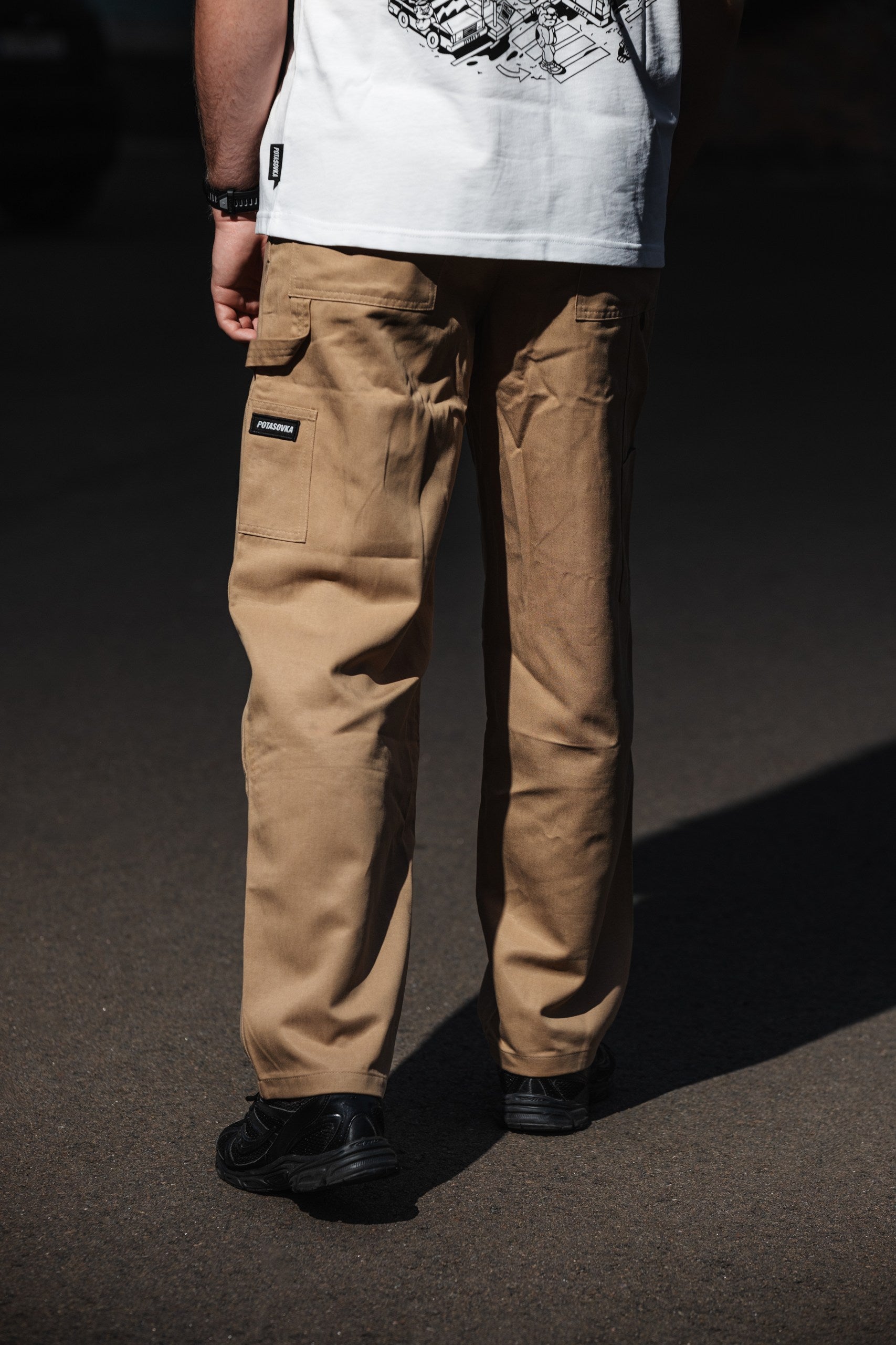 COTTON WORK PANTS BEIGE
