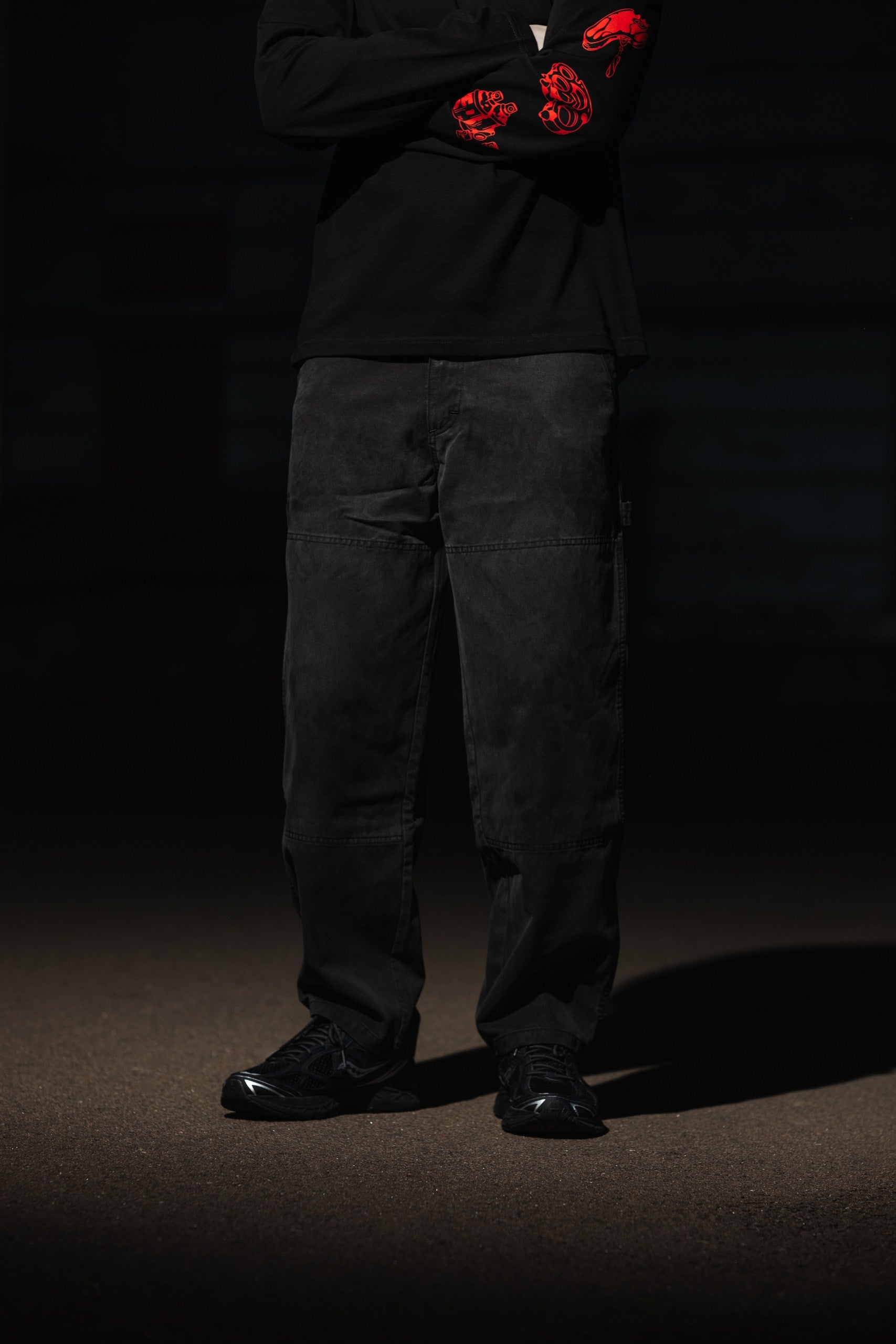 COTTON WORK PANTS BLACK