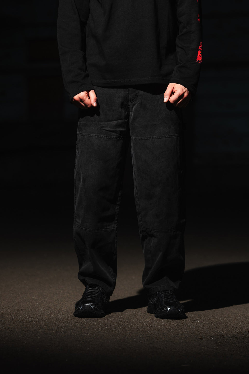 COTTON WORK PANTS BLACK
