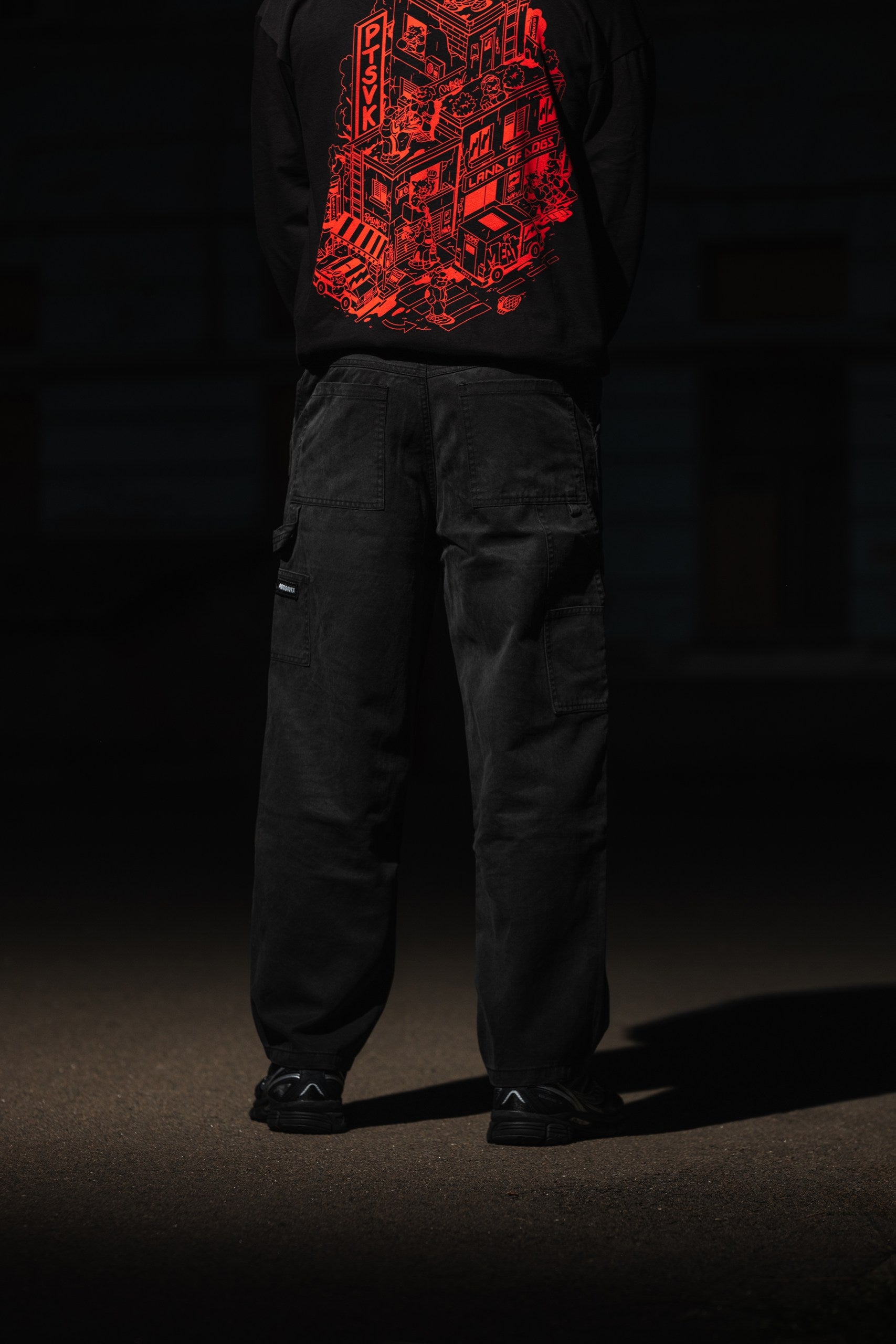 COTTON WORK PANTS BLACK