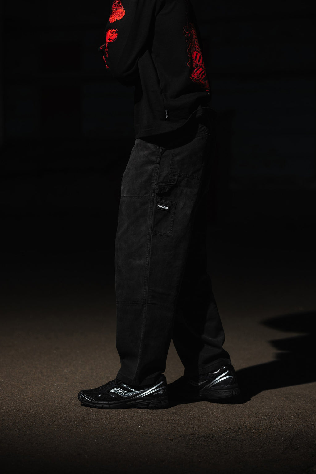COTTON WORK PANTS BLACK