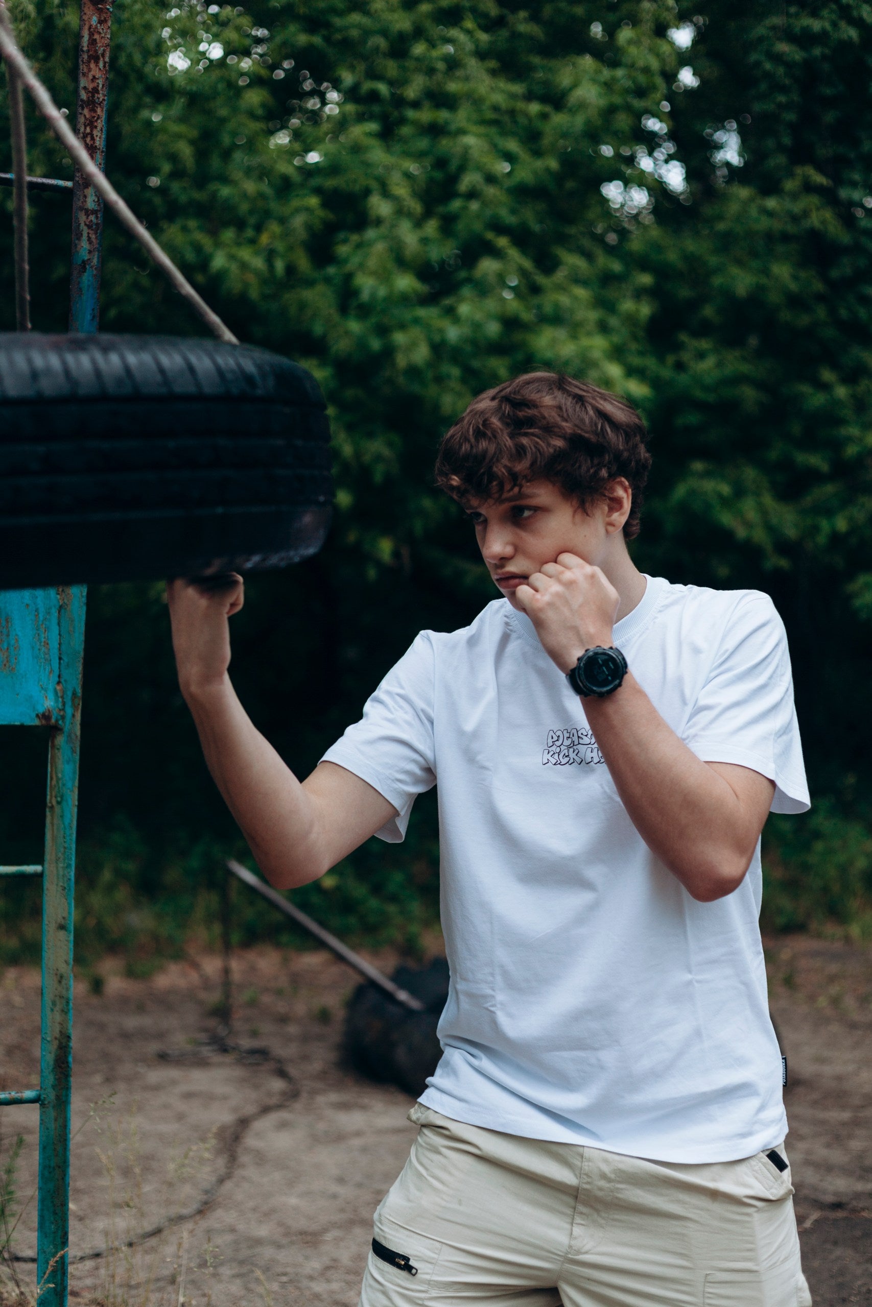 T-SHIRT KICK HEAD WHITE